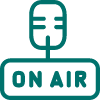radio microphone on air icon