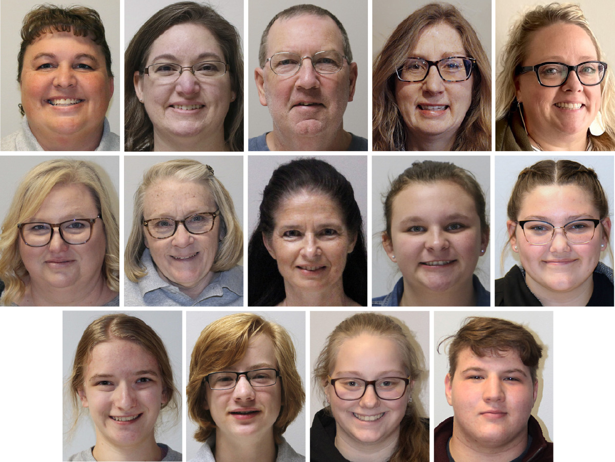 15 headshots of adults and youth