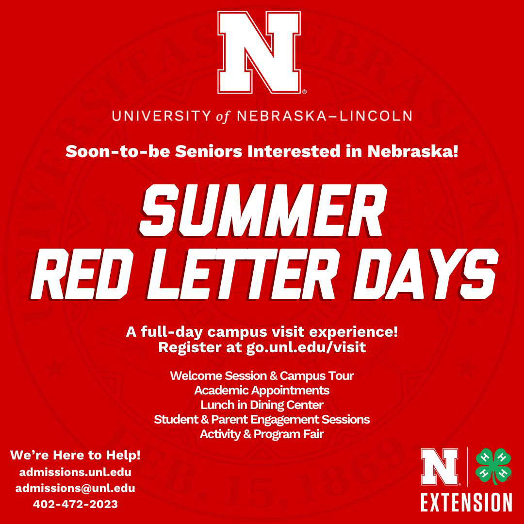 Sign Up for UNL Summer Red Letter Days; Spots Filling Fast!