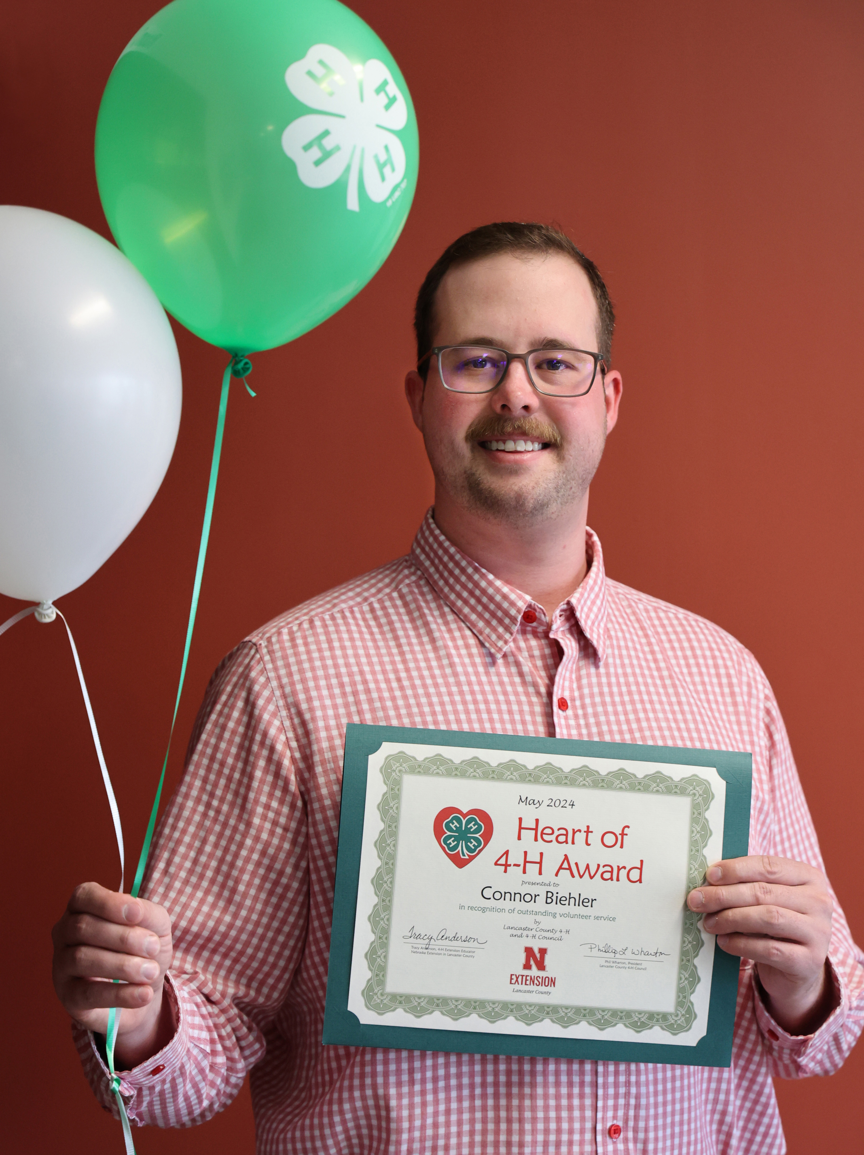 May Heart of 4-H Volunteer Award — Connor Biehler