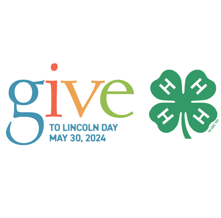 Give to Lincoln Day and 4-H logos