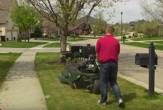 Image of lawn aeration. 