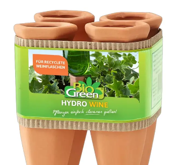 4 terracotta Hydro water stakes - with packaging still on the stakes