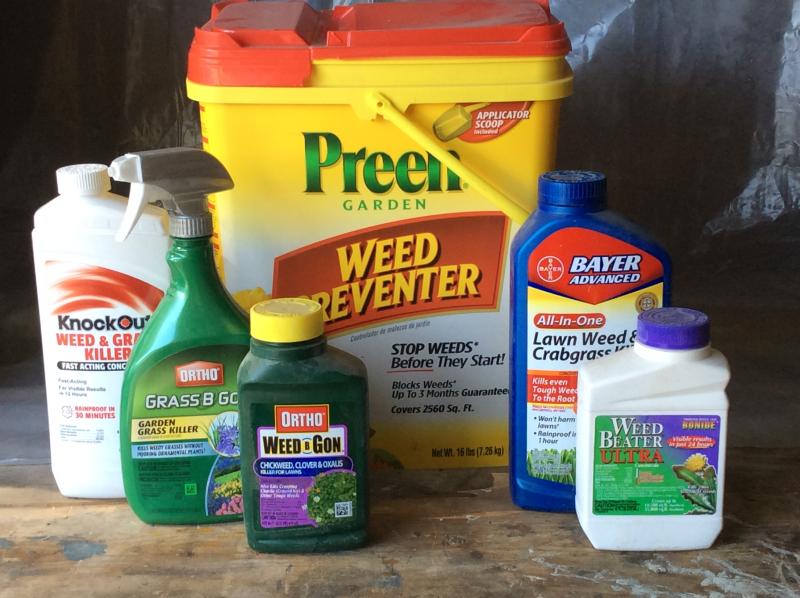 Picture of home pesticides. 