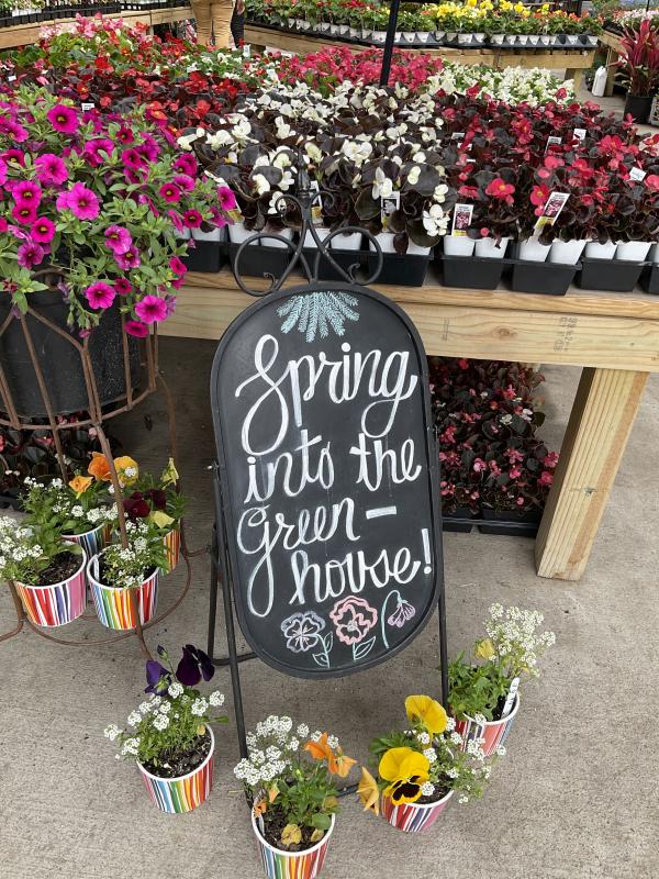 Image of garden center ready for spring sales. 