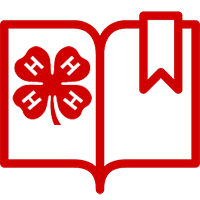 Book icon with 4-H emblem