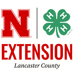 Nebraska Extension in Lancaster logo with 4-H emblem