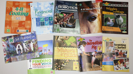 several project books layed out