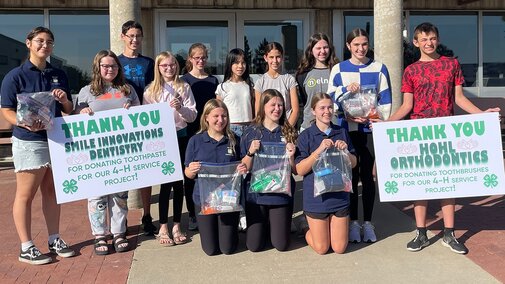 Photo of Lancaster County 4-H Teen Council for Hygiene Drive