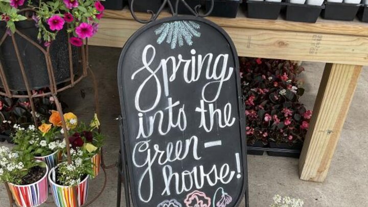 Image of garden center ready for spring sales. 