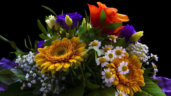 Image of cut flower arrangement. 