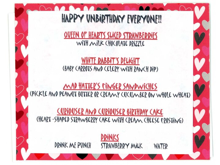 Image of an example informal menu for the 4-H Table Setting Contest at the Lancaster County Super Fair 2025