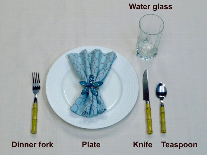 Image of an example informal place setting for the 4-H Table Setting Contest at the Lancaster County Super Fair 2025