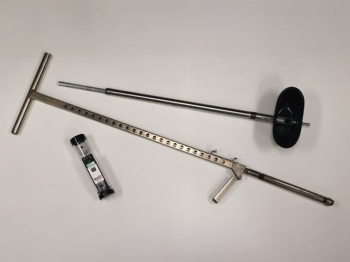 image of soil probe, hay probe, and spray nozzle calibrator