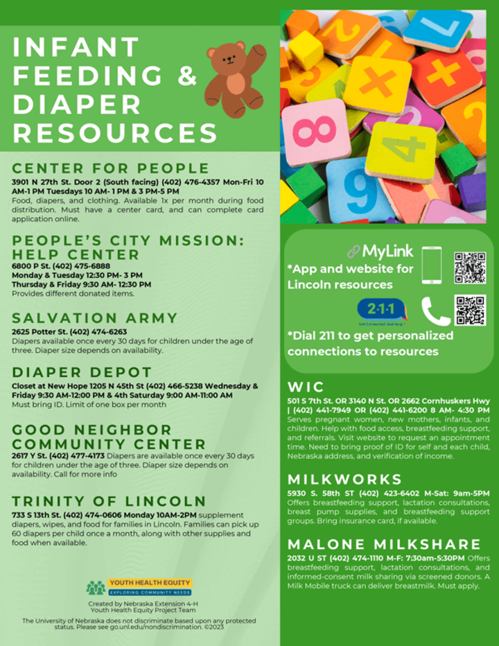 Diapers and Infant Feeding Flier