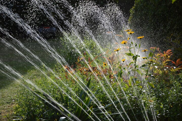 Oscillating sprinklers are one of the least efficient ways to water a landscape, due to the amount of water lost to evaporation.