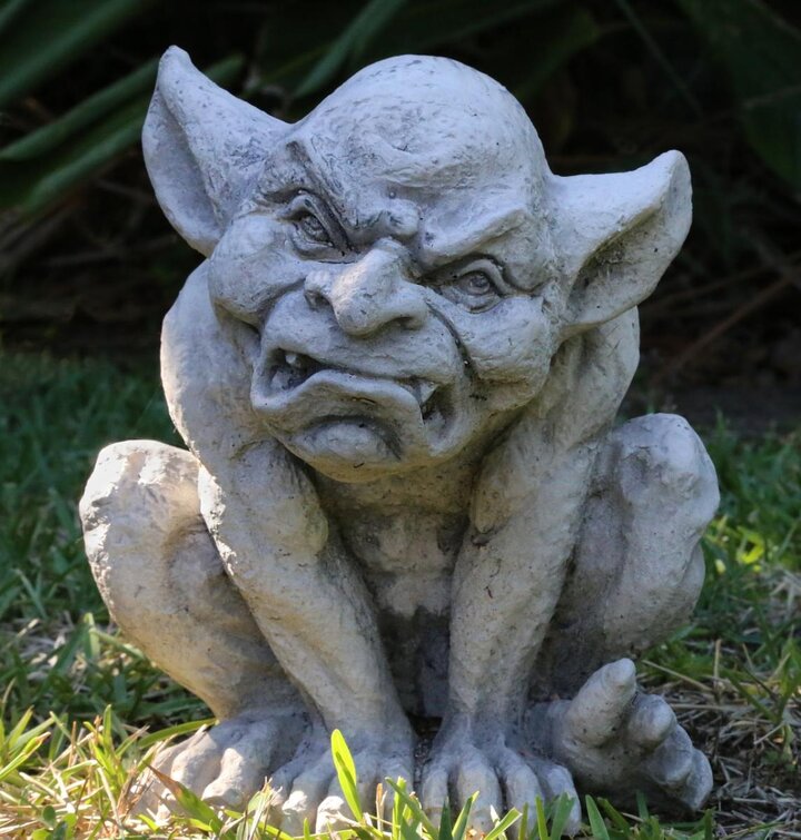 Image of a grumpy gargoyle